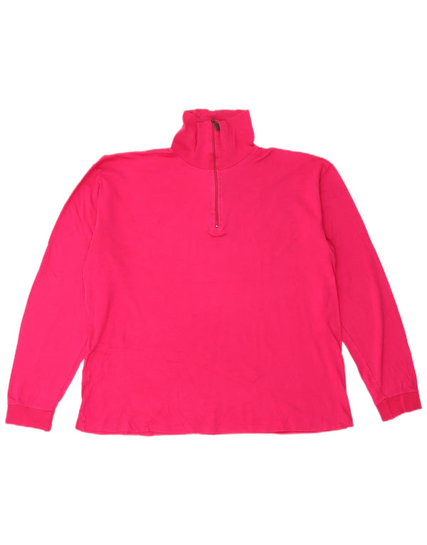 Conte of Florence Top con cuello con cremallera para mujer, manga larga IT 54 3XL Rosa