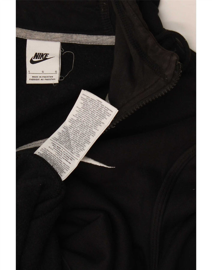 Nike - Sudadera con capucha y cremallera para hombre, talla grande, algodón negro