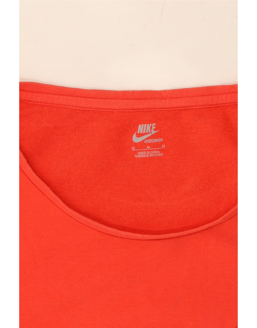 NIKE Womens T-Shirt Top UK 12 Medium Red Rayon Vintage Nike and Second-Hand Nike from Messina Hembry 