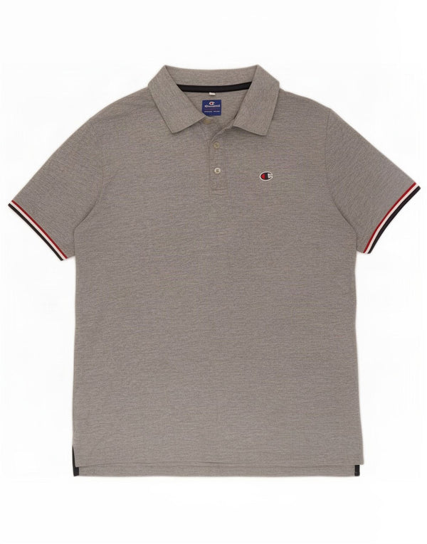 Champion Polo Hombre Algodón Gris Medio