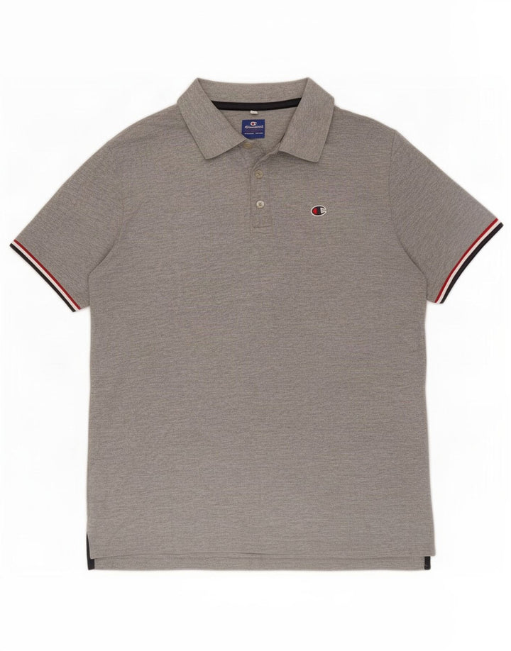 Champion Polo Hombre Algodón Gris Medio