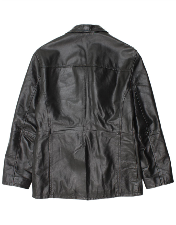Chaqueta de cuero imperial para hombre UK 36 Small Black Leather