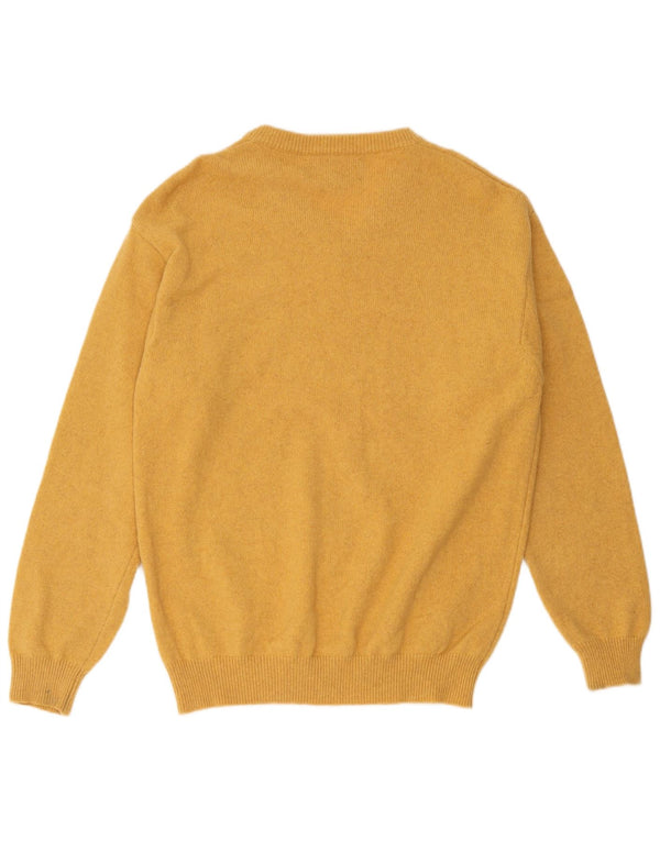 Marlboro Classics - Jersey con cuello en V para hombre, talla grande, lana amarilla