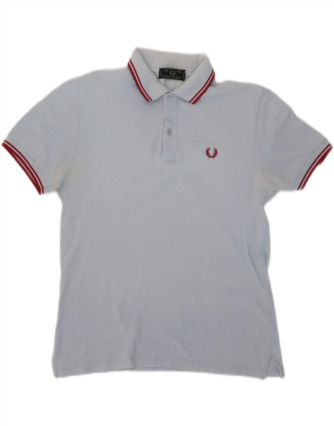 FRED PERRY Polo para hombre pequeño algodón azul