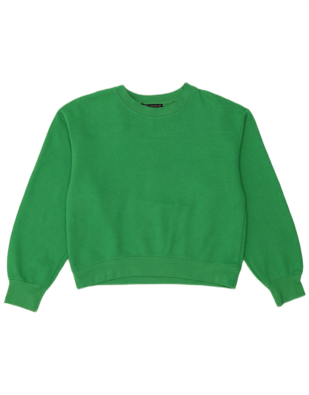 Zara Mujer Sudadera Jumper UK 44 Poliéster Verde Medio