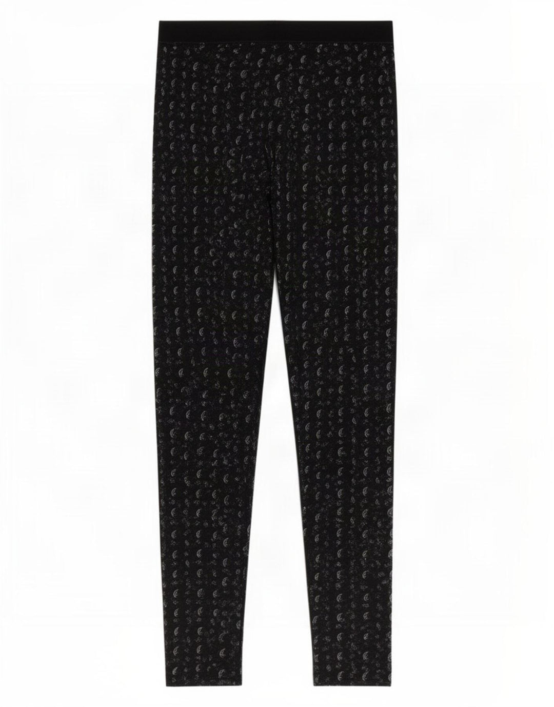 Jack Wills Leggings con patrón abstracto para mujer, talla 8, color negro