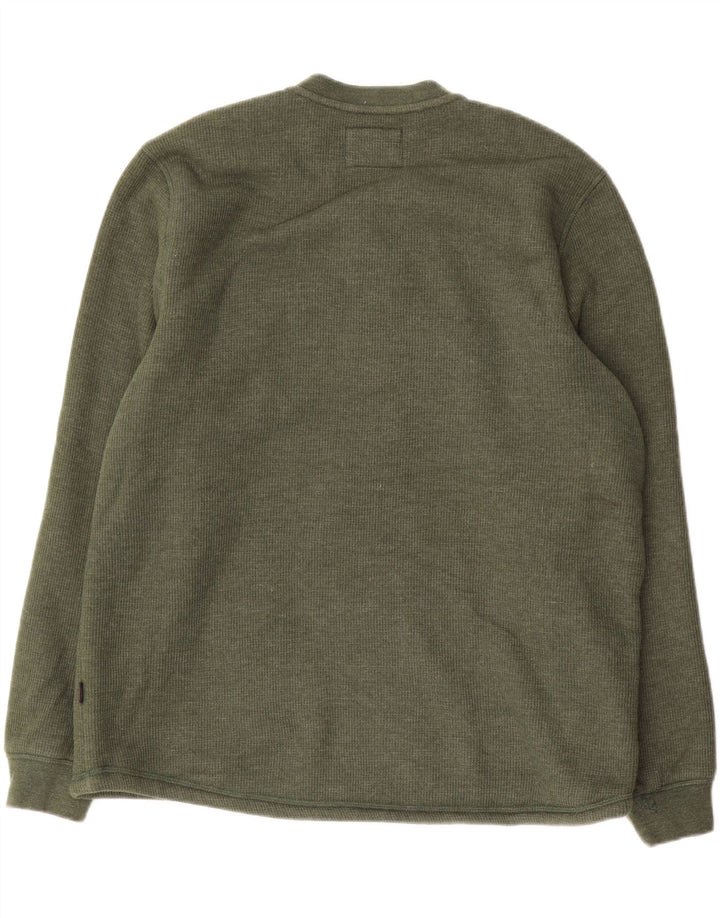 Lee Hombre Regular Fit Sudadera Jumper Large Verde Algodón