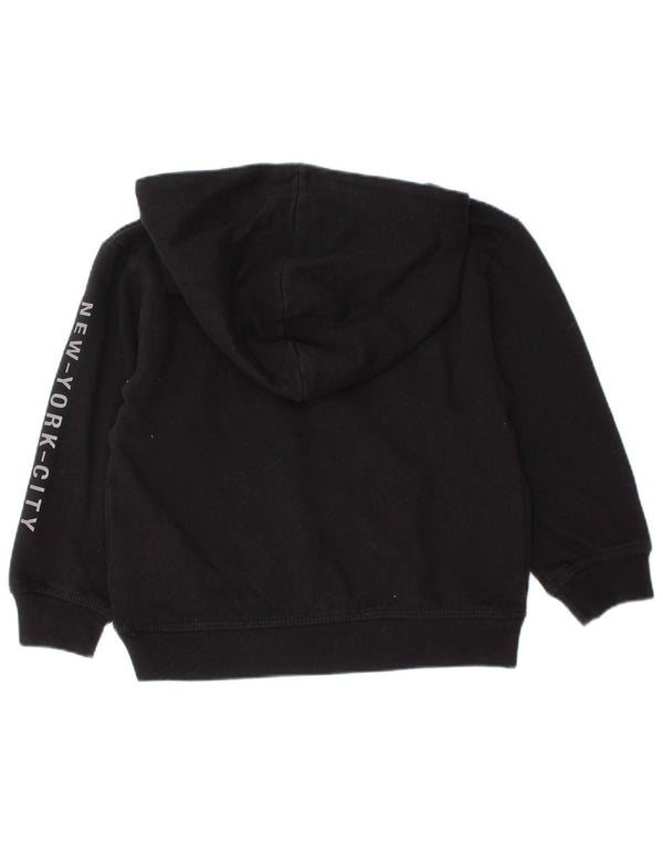 Dkny Sudadera con capucha para bebé niño, 18-24 meses, algodón negro