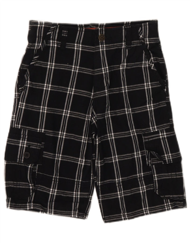 Wrangler Pantalones cortos cargo para niños 9-10 años W25 Algodón a cuadros negros