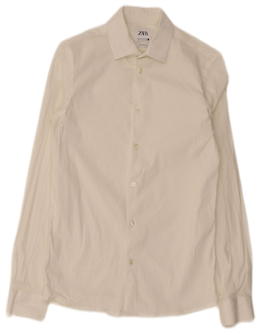 Zara Hombre Camisa Super Slim Fit Pequeña Blanca