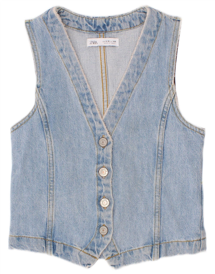 Zara Chaleco Niña Denim 9-10 Años Azul