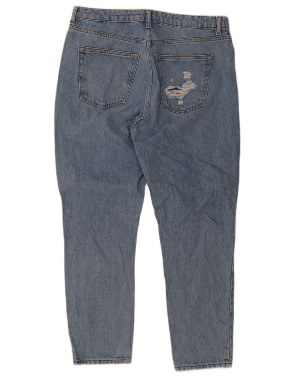 Topshop Vaqueros Mom desgastados cónicos para hombre W34 L30 Algodón azul