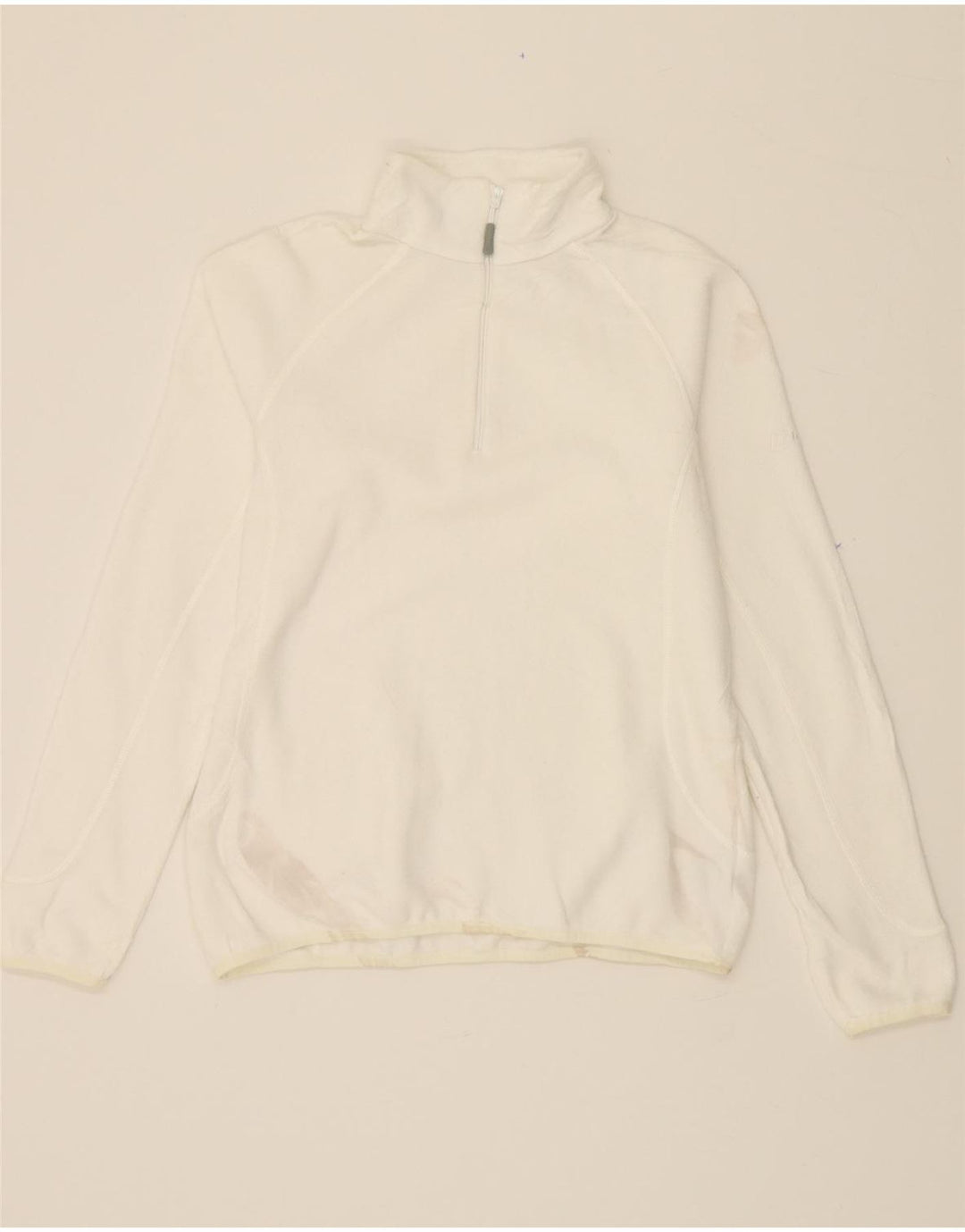 BERGHAUS Jersey polar con cremallera y cuello para mujer UK 44 Grande Poliéster blanco