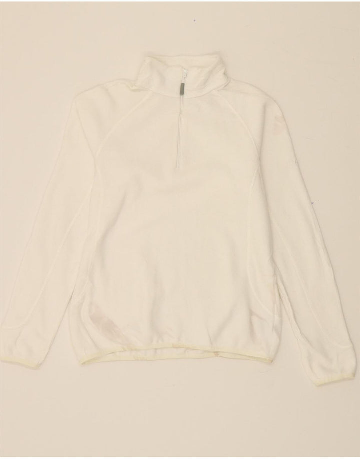 BERGHAUS Jersey polar con cremallera y cuello para mujer UK 44 Grande Poliéster blanco