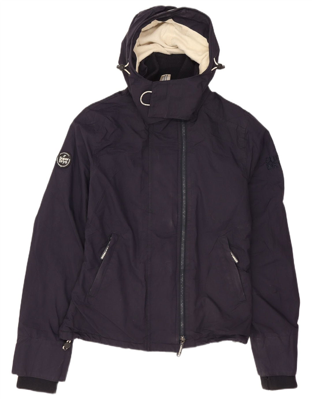 Superdry Chaqueta Cortavientos Con Capucha Para Mujer UK 44 Medium Azul Marino Nylon
