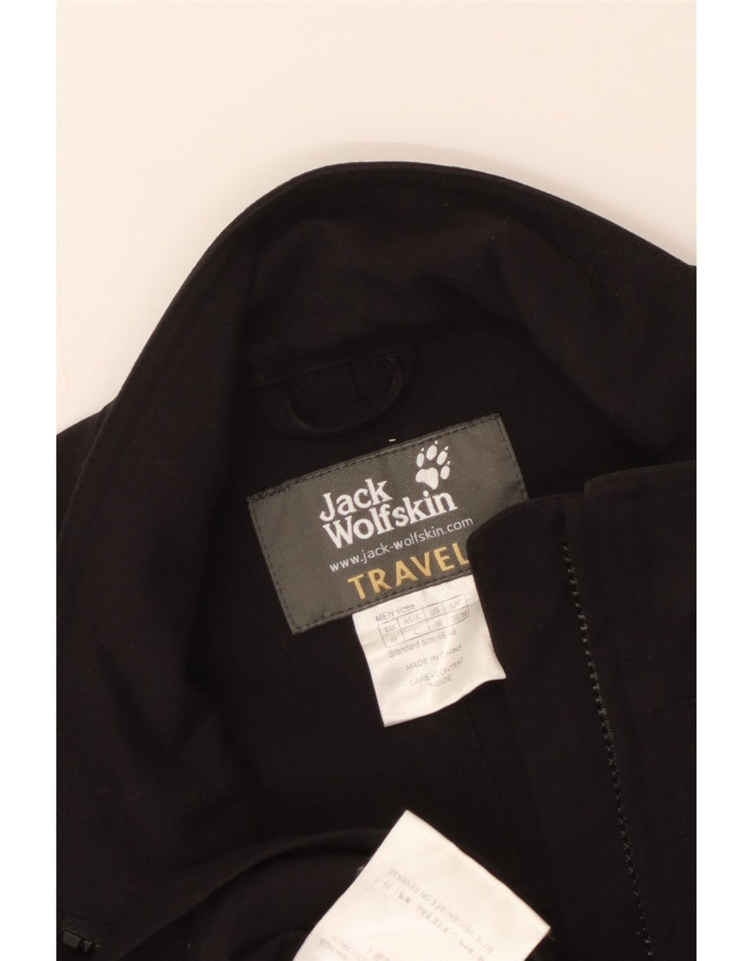 JACK WOLFSKIN Chaqueta impermeable para hombre UK 36/38 Medium Negro Poliamida