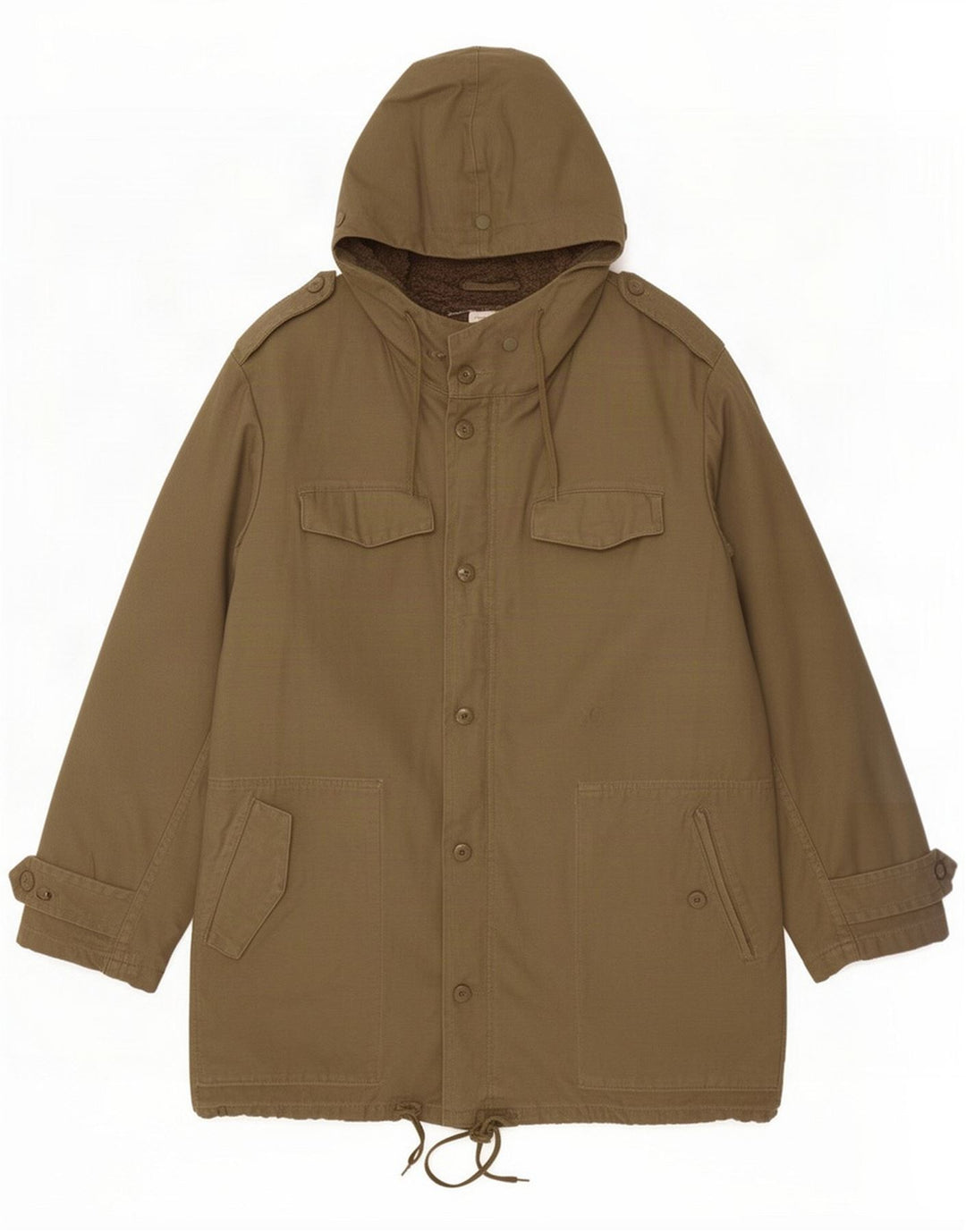 Chaqueta parka con capucha Sherpa para hombre Patton EU 48 Caqui mediano