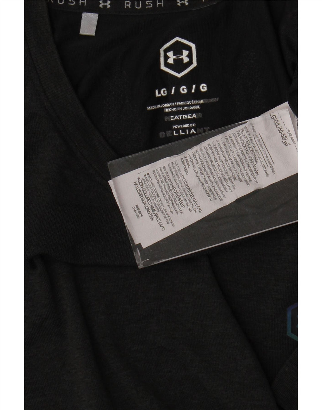 Under Armour - Camiseta para hombre, talla grande, nailon negro