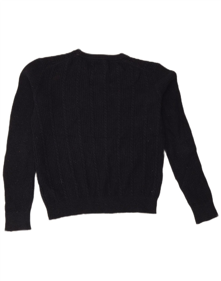 JACK WILLS Suéter tipo jersey con cuello redondo para mujer UK 12 Medium Azul marino