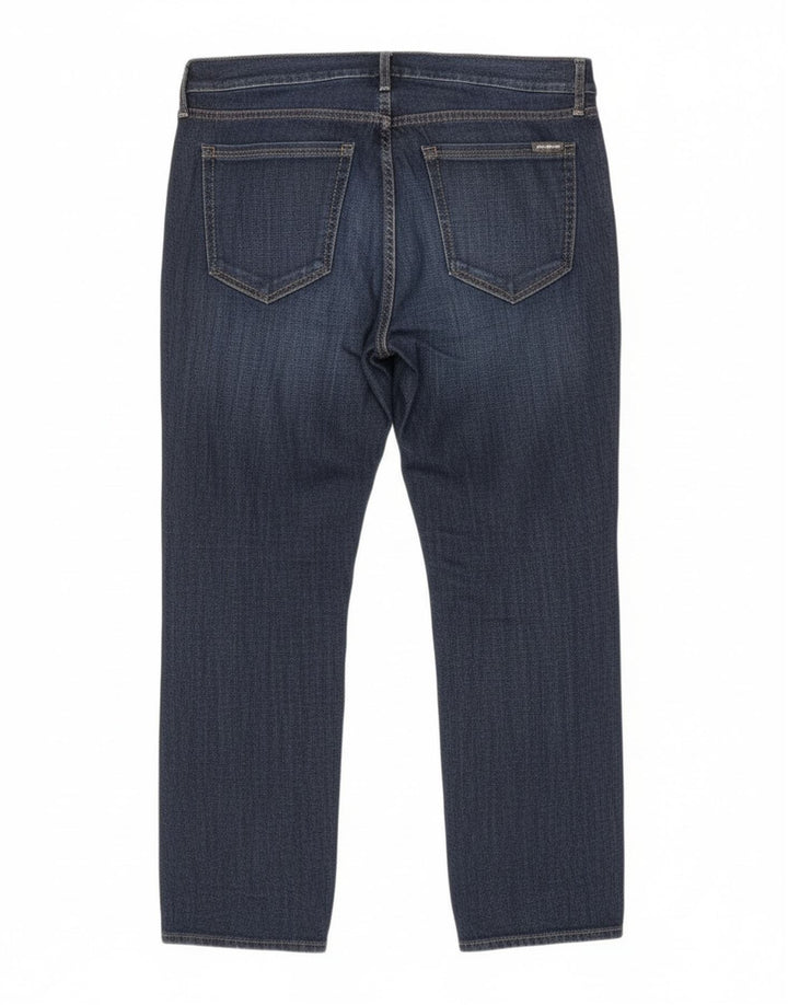 Eddie Bauer Vaqueros recortados estilo novio para mujer US 6 Medium W32 L26 Azul marino