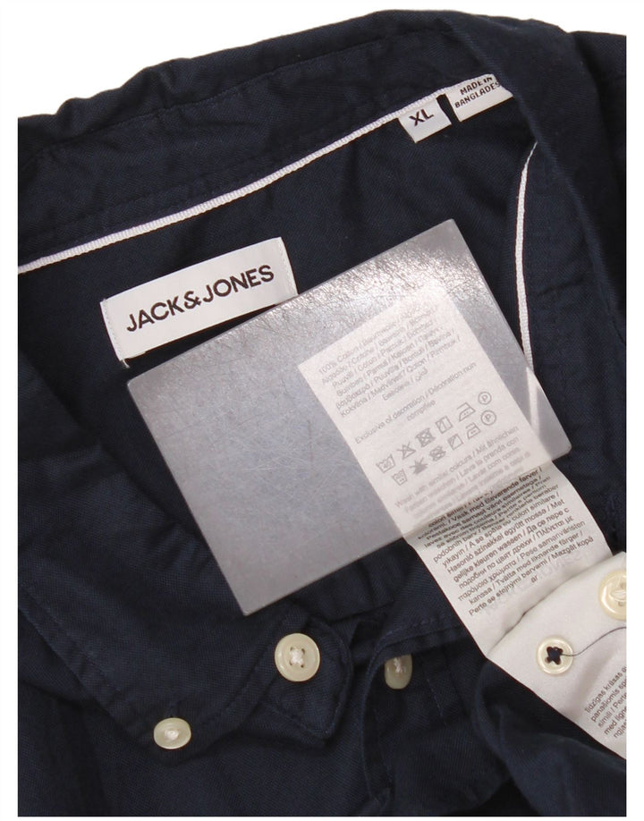 Camisa Jack & Jones Hombre XL Azul Marino Algodón