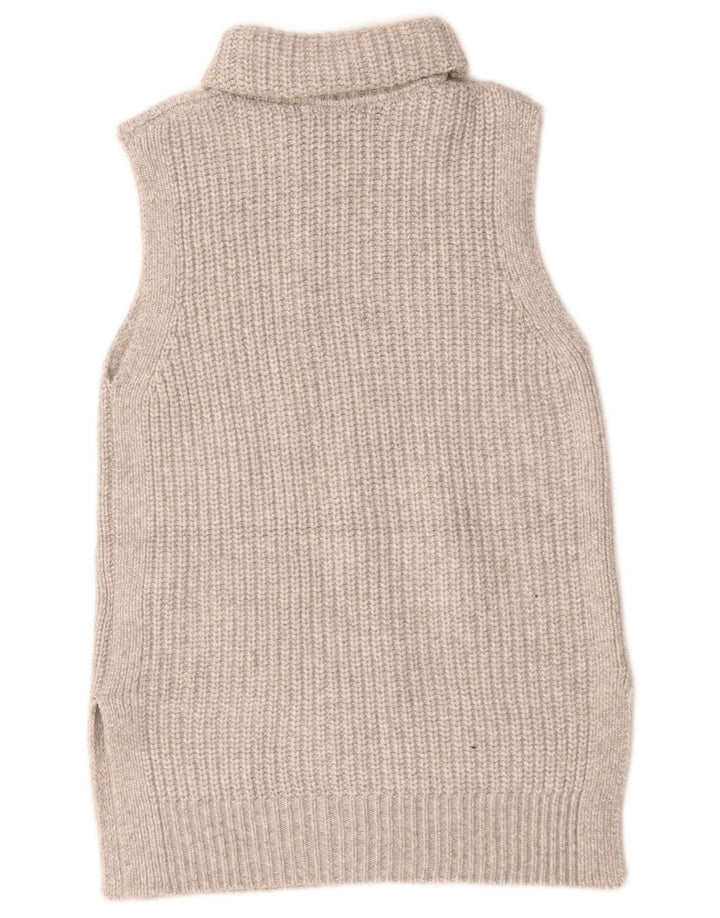 Marks & Spencer Camiseta sin mangas con cuello vuelto para mujer UK 10 Small Gris Poliéster
