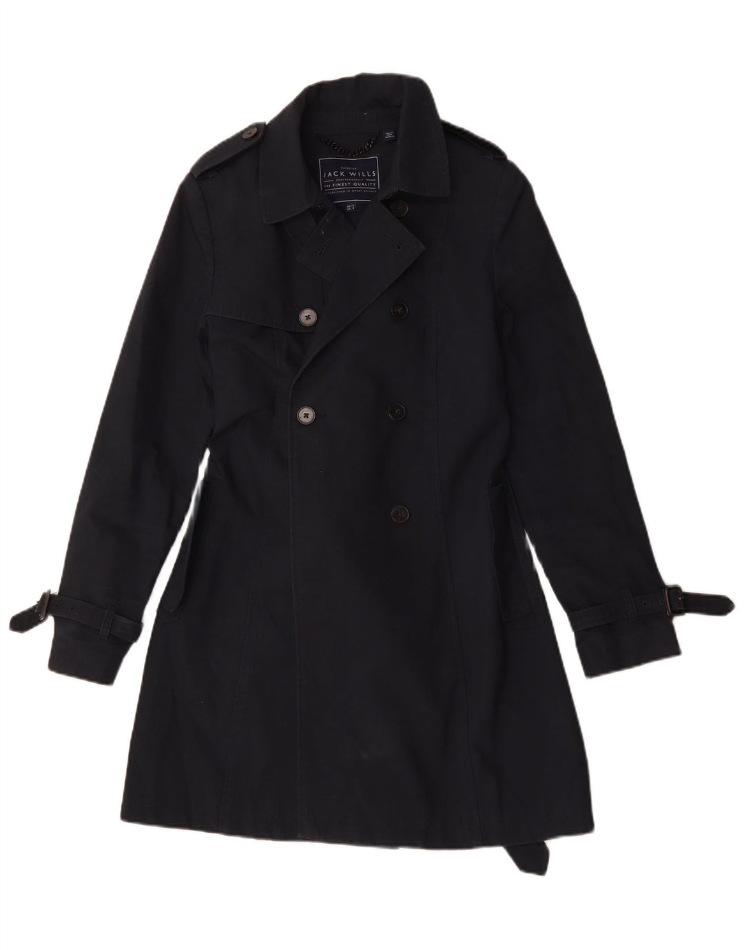 Jack Wills Gabardina para mujer Reino Unido 12 Algodón azul marino mediano