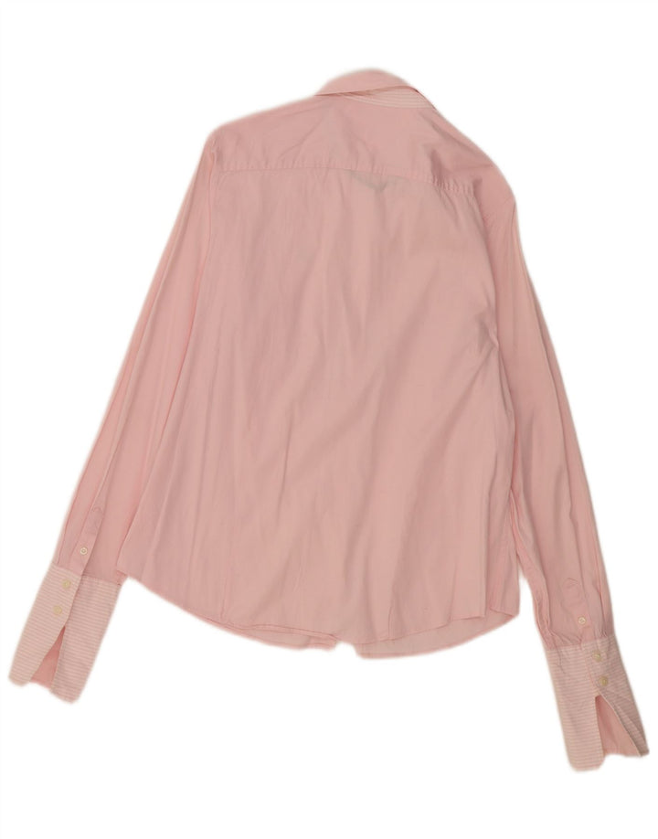Tommy Hilfiger Camisa formal para mujer US 10 Grande Rosa Rayas