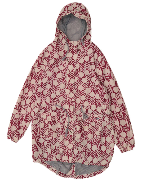 Weird Fish Chubasquero extragrande con capucha para mujer UK 40 XL Borgoña Floral
