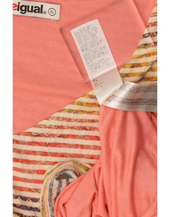 DESIGUAL Vestido tubo para mujer ES 40 XL Algodón a rayas multicolor