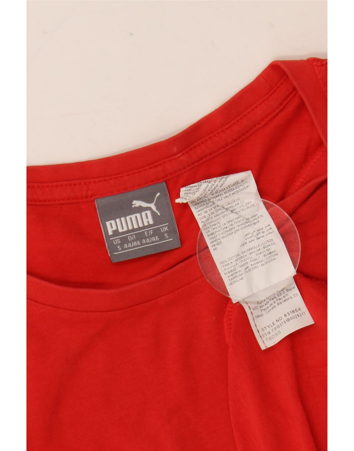 Puma Camiseta gráfica para hombre Top Small Red Cotton