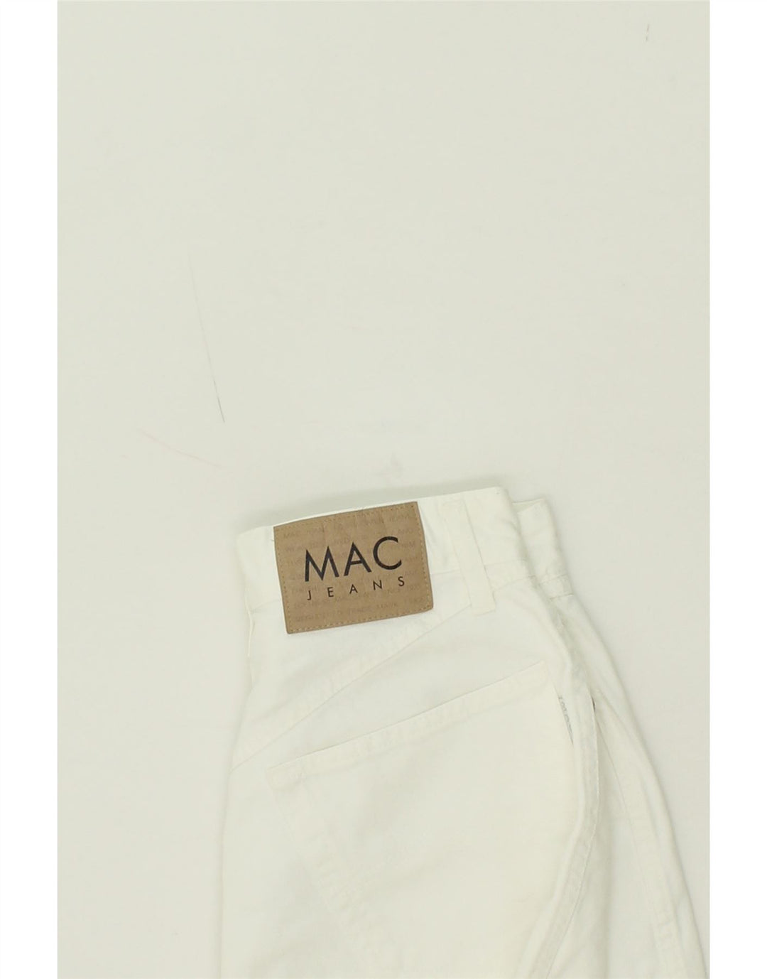 MAC Womens High Rise Slim Jeans EU 36 Small W26 L30 White Cotton Vintage Mac and Second-Hand Mac from Messina Hembry 