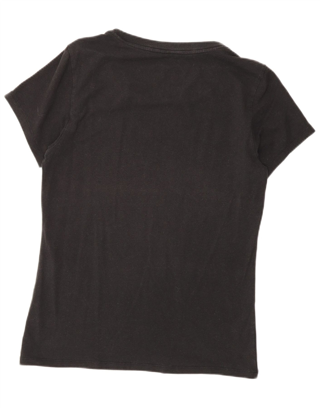 Calvin Klein Camiseta para mujer Top UK 12 Medium Negro Algodón