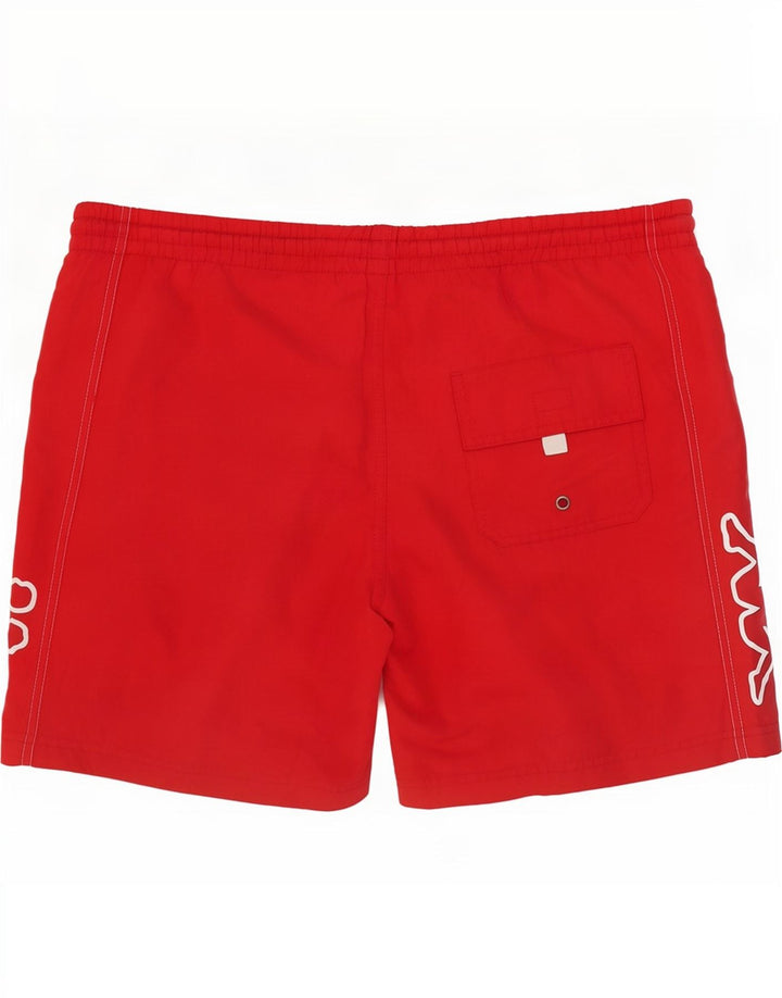 Kappa Mens Graphic Swim Shorts Grande Rojo