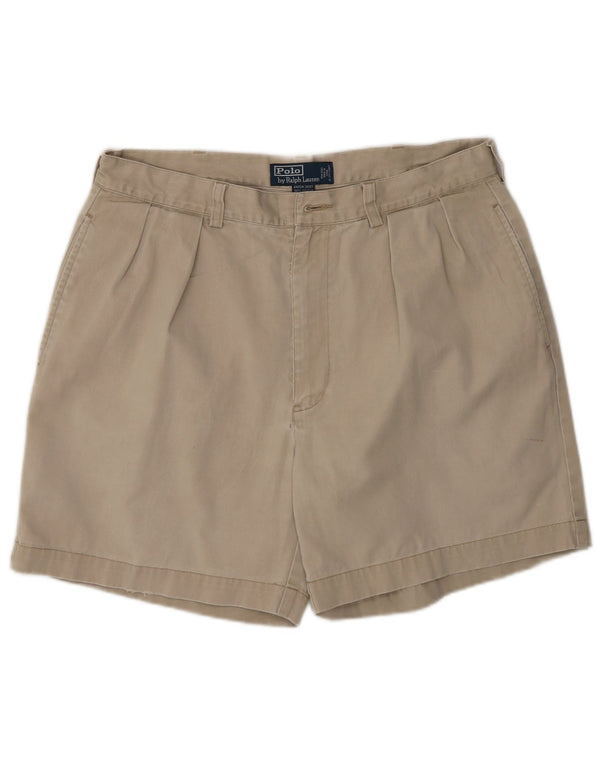 Polo Ralph Lauren Pantalones cortos chinos con clavijas para hombre Grande W34 Algodón gris