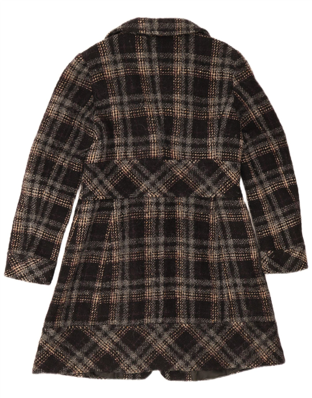 Max & Co. Abrigo para mujer UK 12 Medium Black Plaid