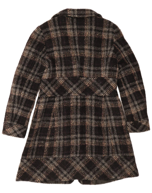 Max & Co. Abrigo para mujer UK 12 Medium Black Plaid
