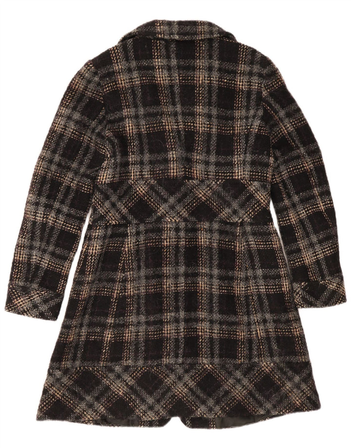 Max & Co. Abrigo para mujer UK 12 Medium Black Plaid