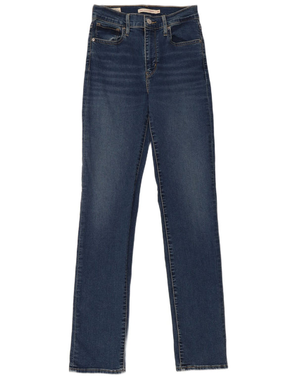 Levi's Vaqueros Rectos De Tiro Alto 724 Para Mujer W26 L32 Algodón Azul