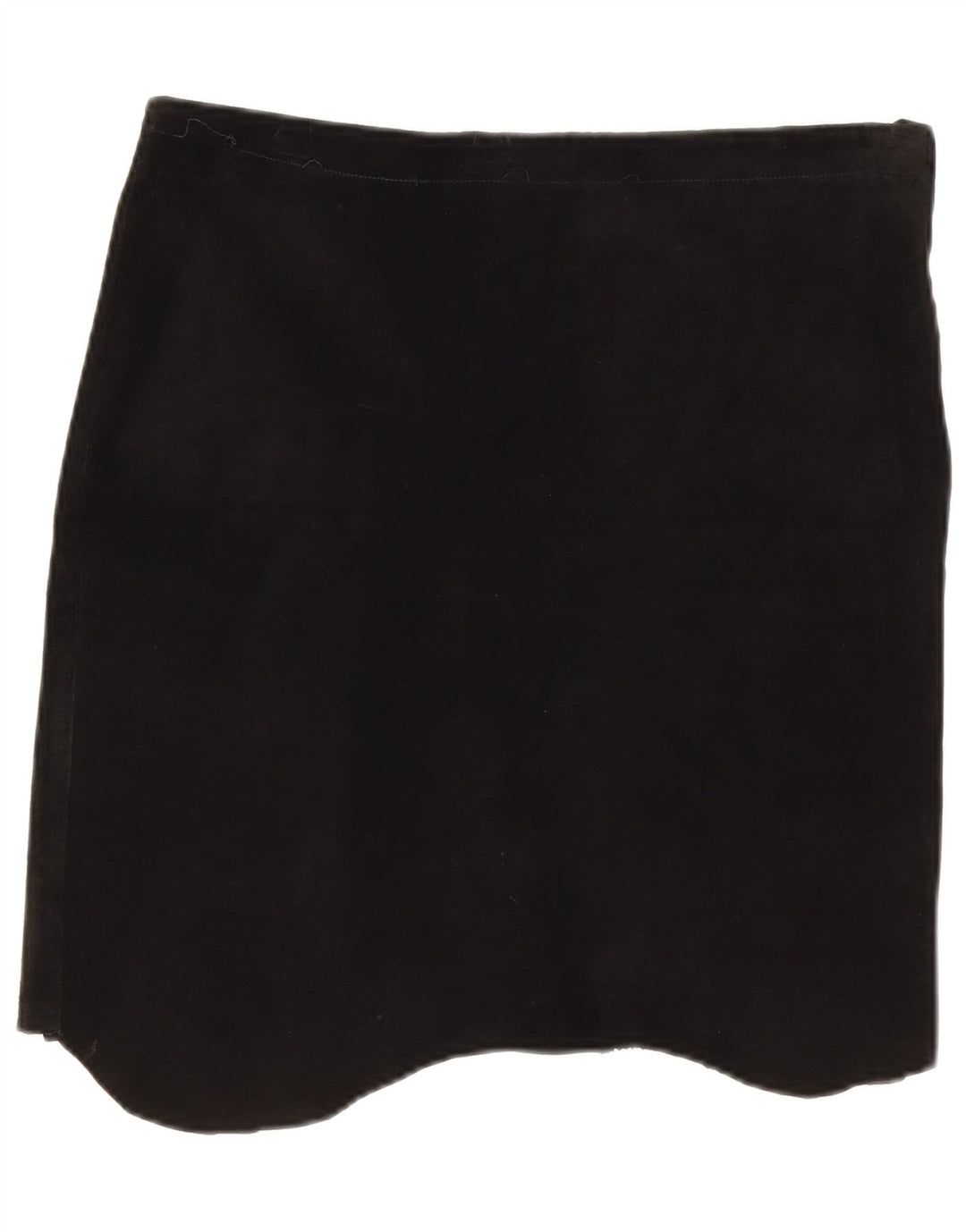 Vintage mujer ante falda asimétrica W32 grande negro