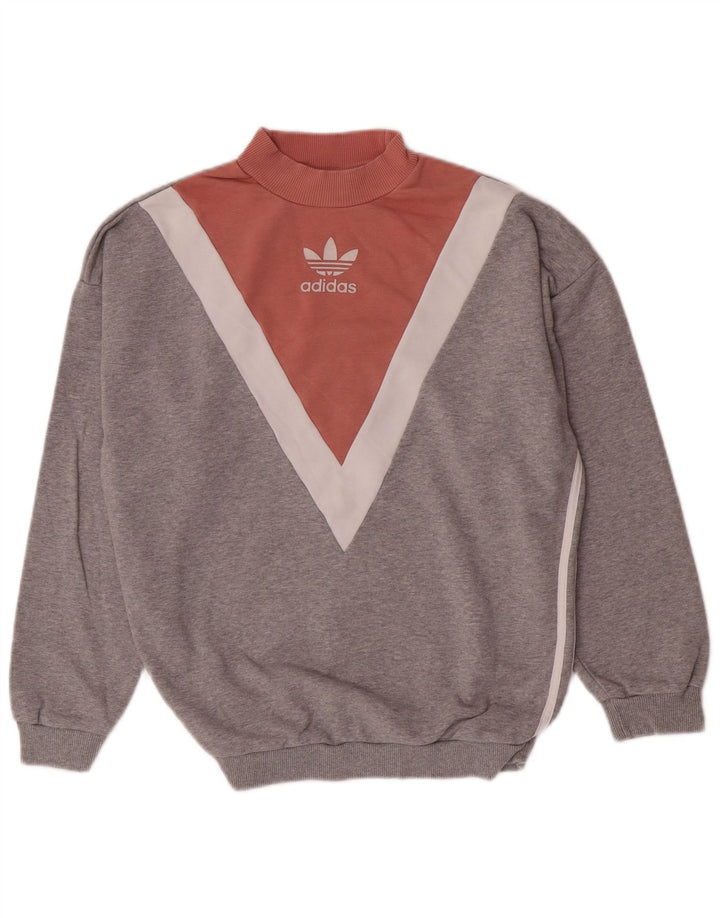 Adidas - Sudadera para mujer (talla 40), color gris medio, algodón