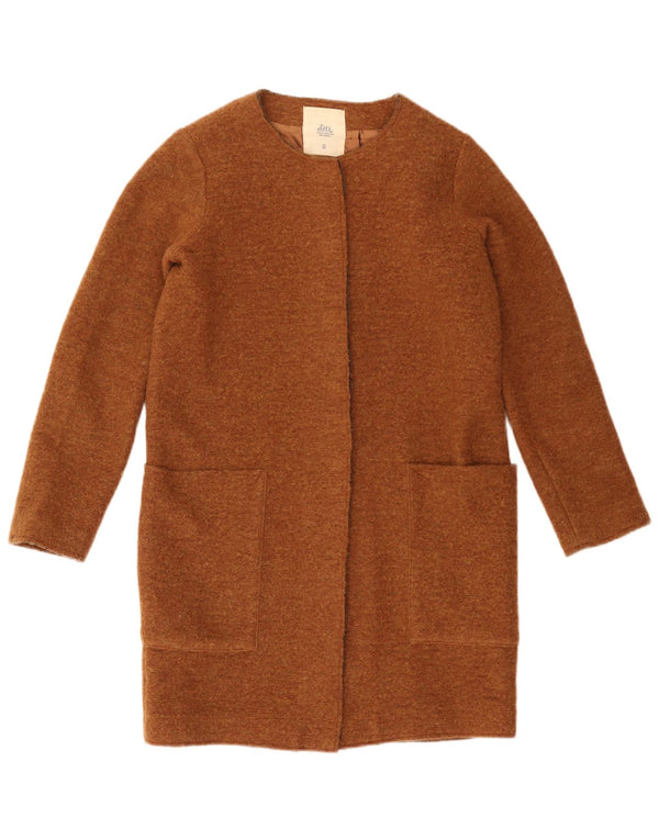 Abrigo ZARA Mujer UK 10 Small Marrón
