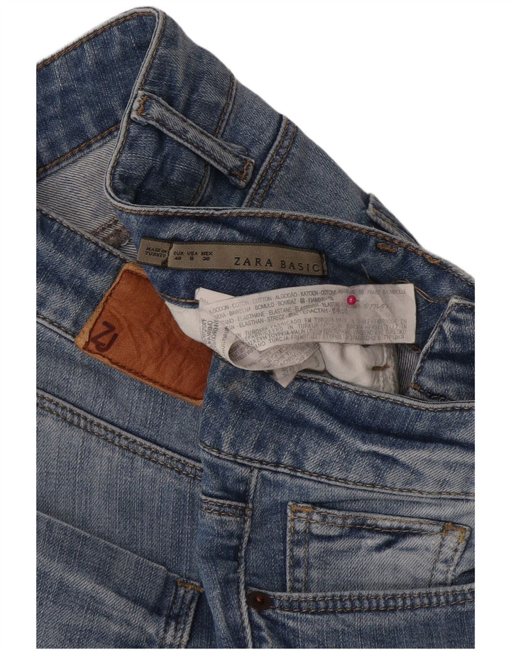 Zara Jeans Slim Mujer EU 40 Medium W30 L29 Algodón Azul