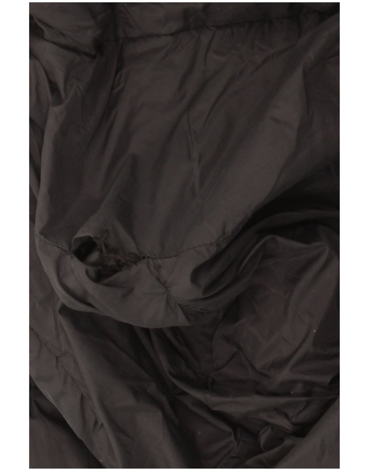 Zara Mujer Chaleco Acolchado Extragrande Con Capucha UK 10 Small Poliéster Negro
