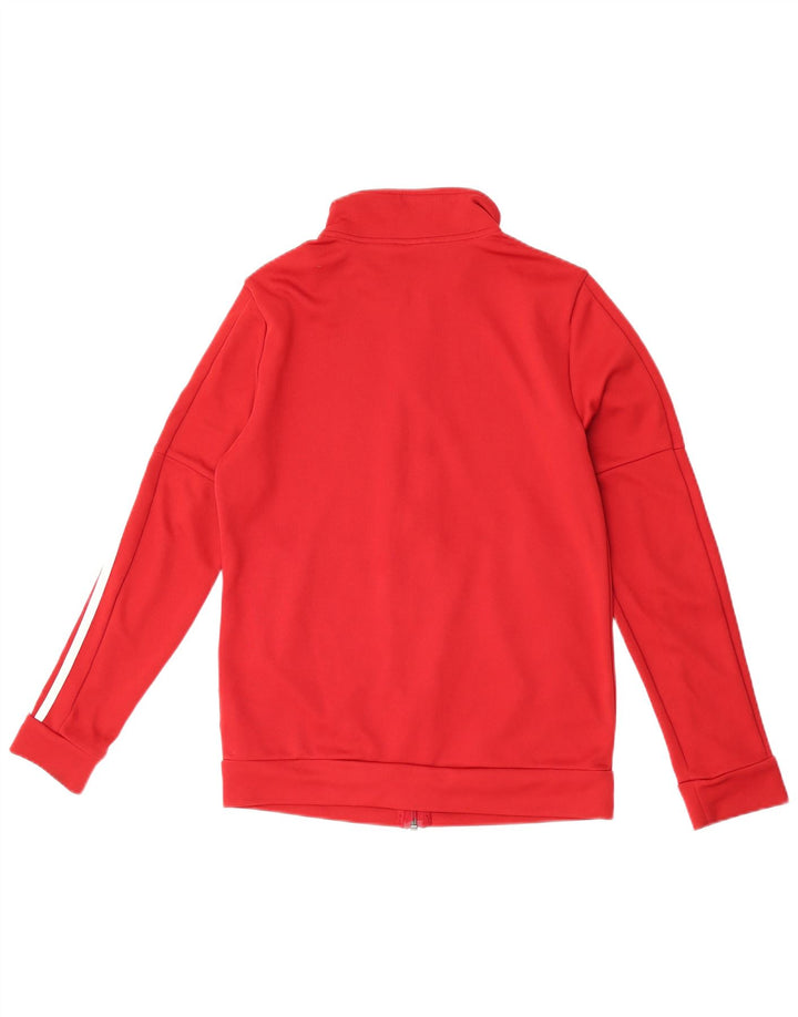 Adidas - Chaqueta de chándal para mujer, talla 12/14, poliéster rojo mediano