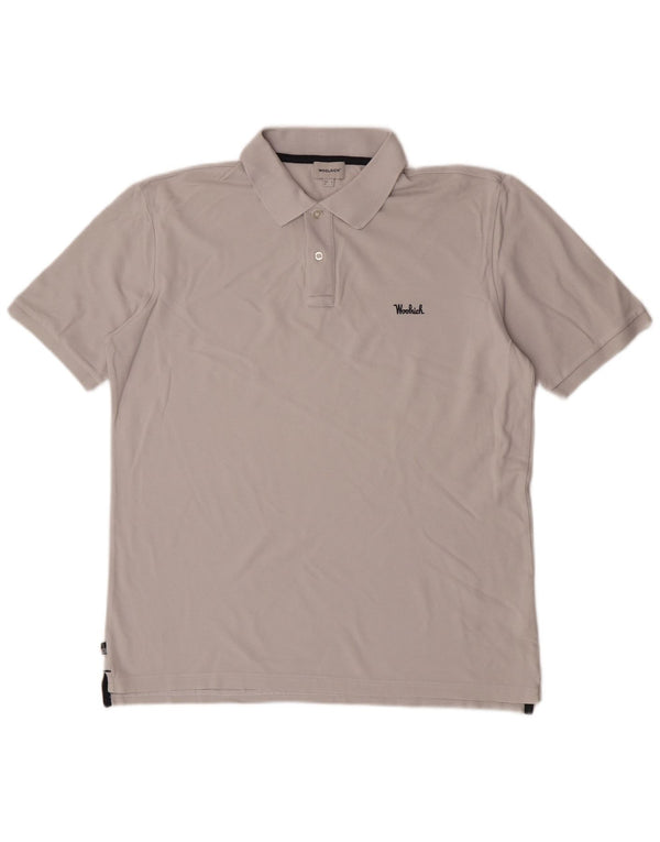 Woolrich Mens Polo Shirt Large Grey Cotton