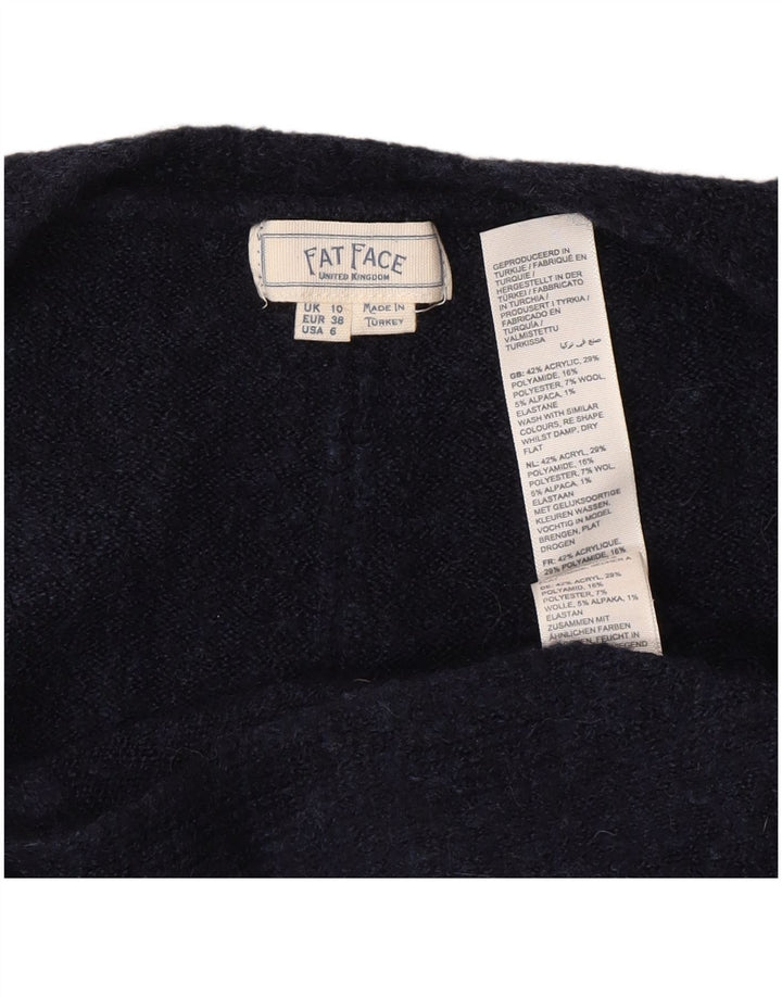 Fat Face Suéter tipo cárdigan abierto de gran tamaño para mujer UK 10 Small Azul marino