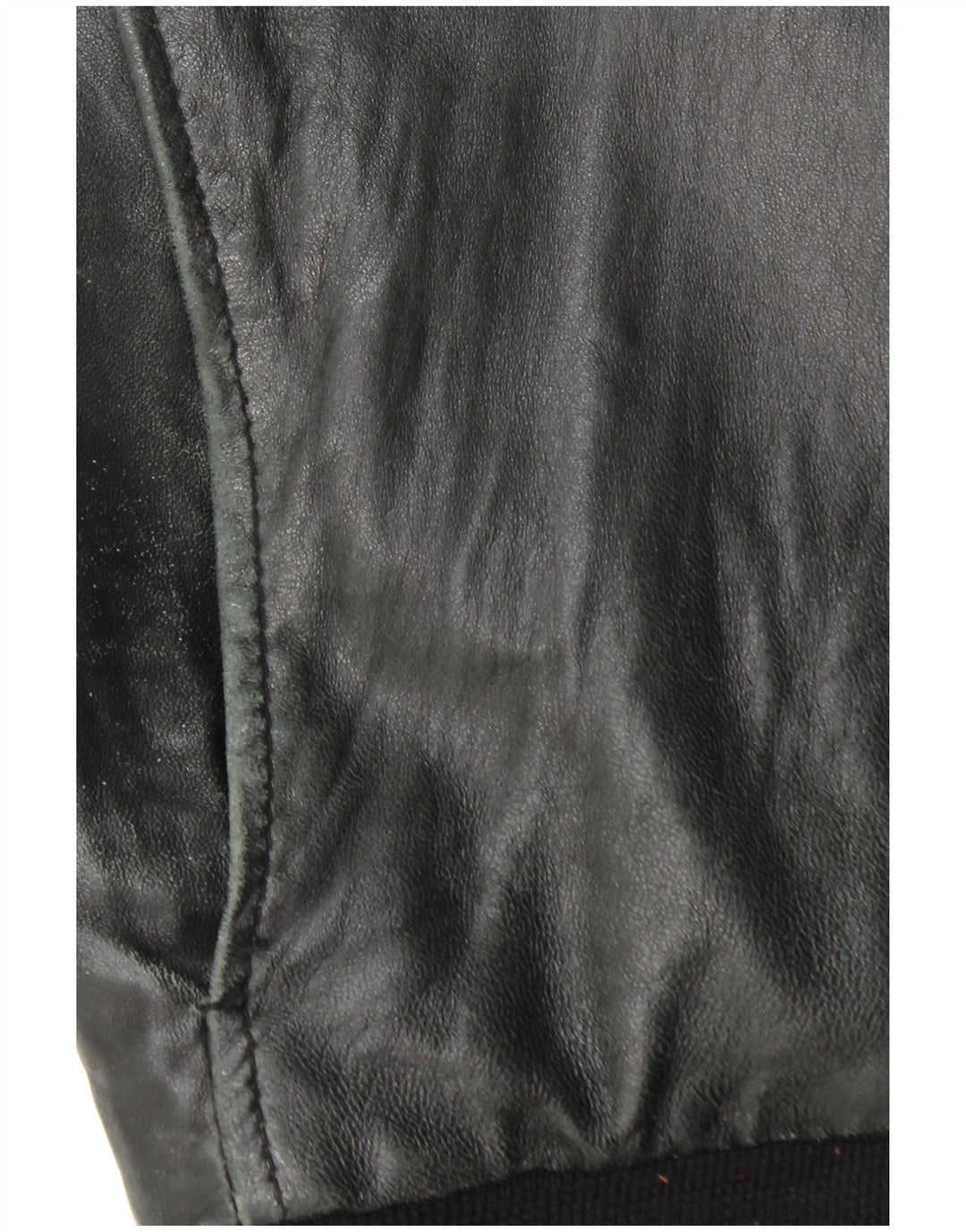 Vintage chaqueta de cuero para hombre Reino Unido 44 2XL cuero negro