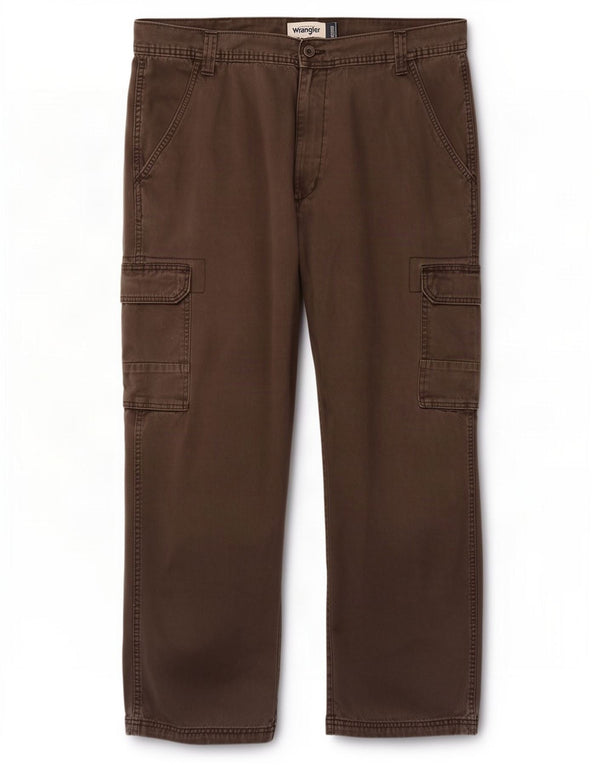 Wrangler Pantalones cargo rectos para hombre W38 L29 Algodón marrón
