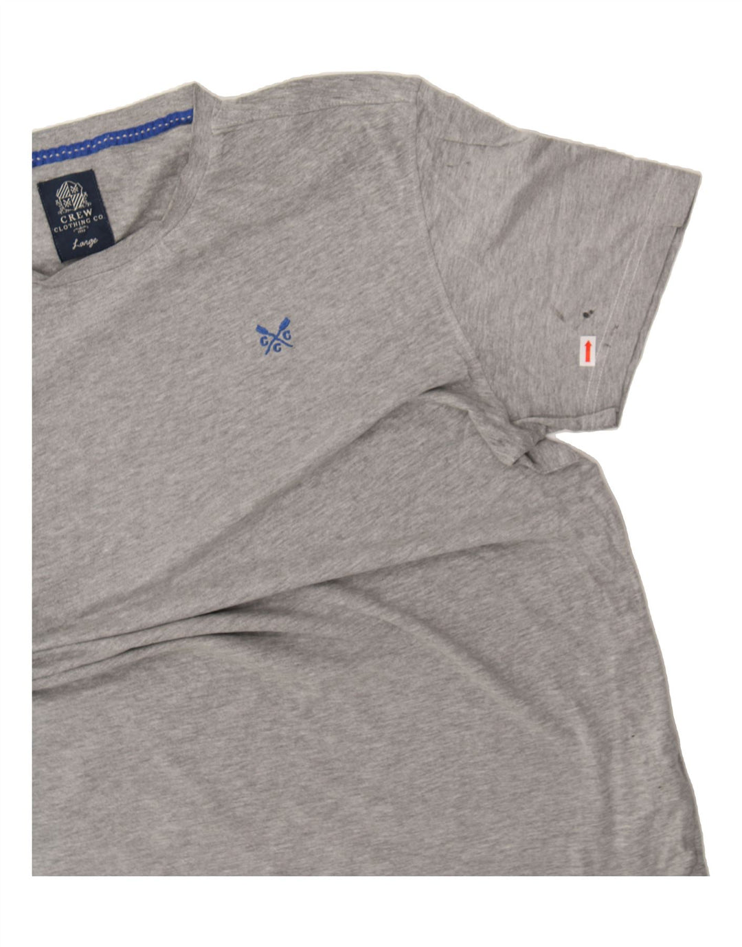 CREW CLOTHING Mens T-Shirt Top Large Grey Cotton Vintage Crew Clothing and Second-Hand Crew Clothing from Messina Hembry 